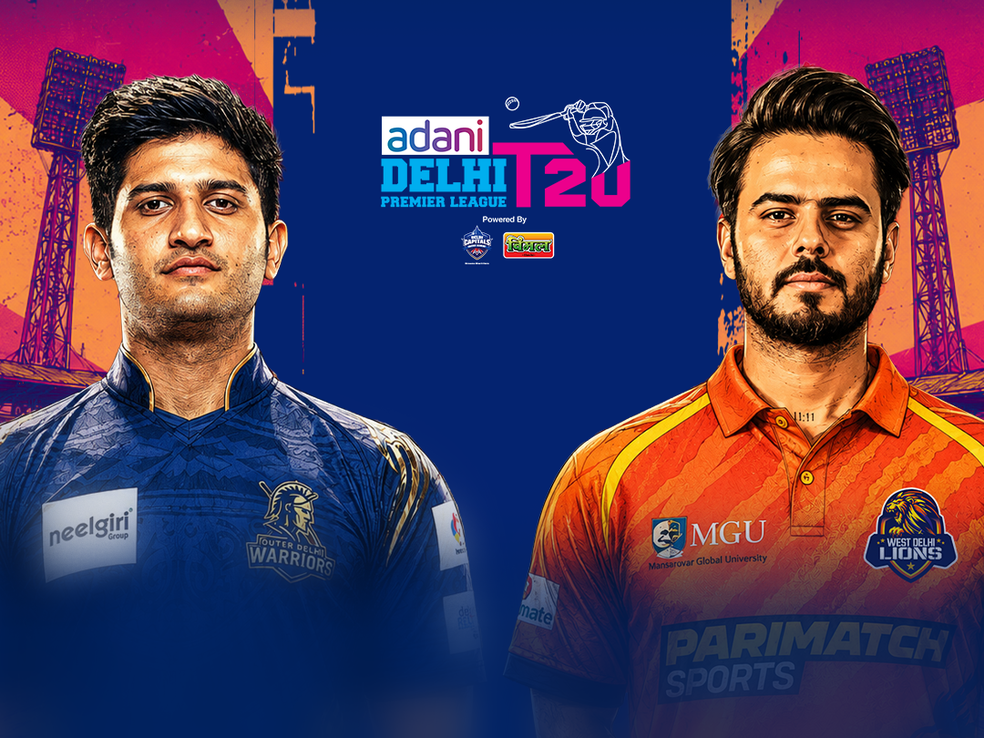 Delhi premier league, 2026 of delhi premier league, 2026: outer delhi warriors vs west delhi lions banner