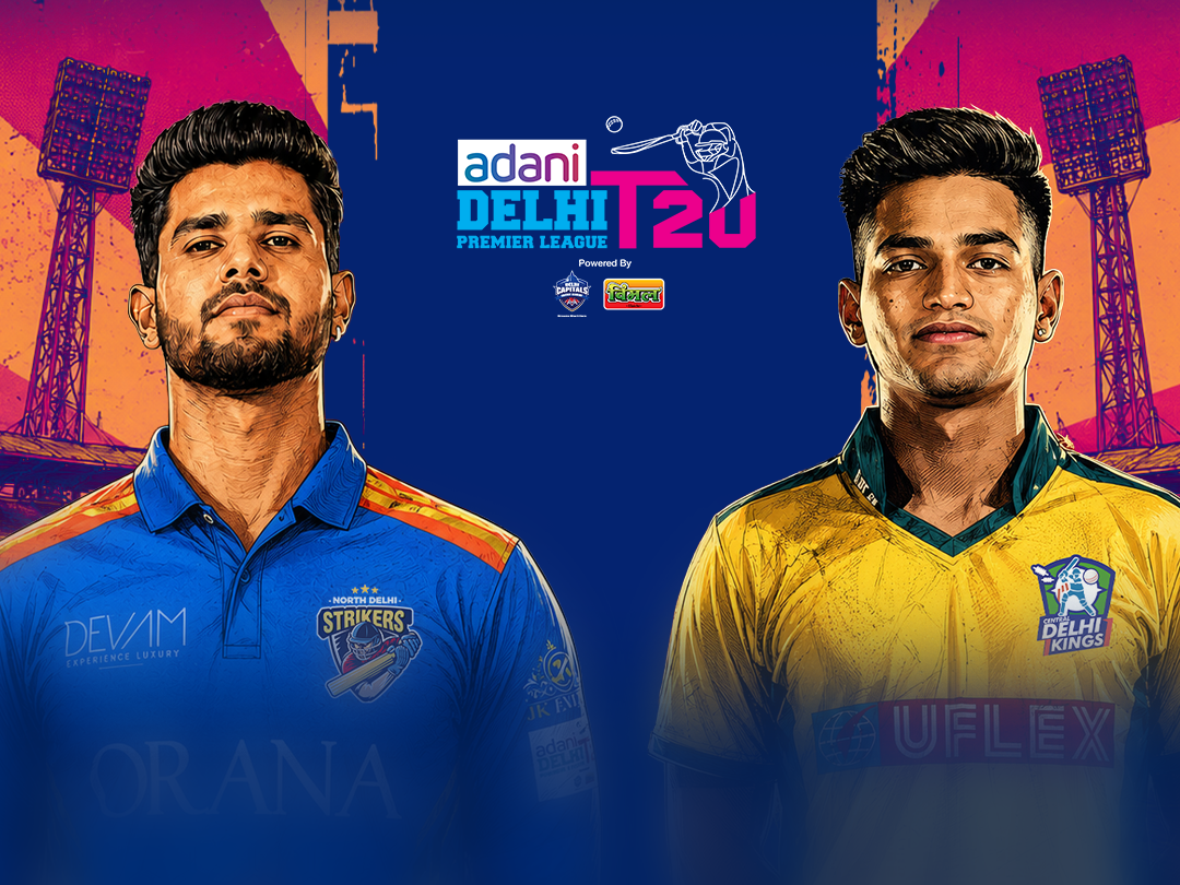 Delhi premier league, 2026 of delhi premier league, 2026: north delhi strikers vs central delhi kings banner