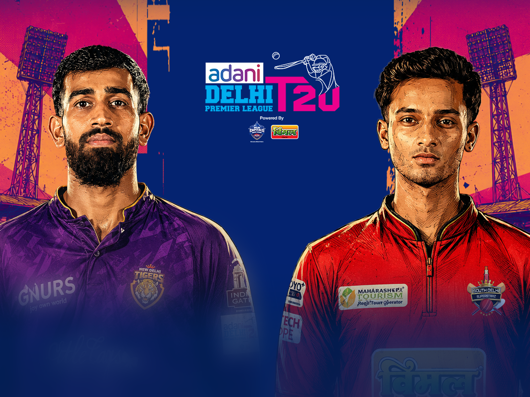 Delhi premier league, 2026 of delhi premier league, 2026: new delhi tigers vs south delhi superstarz banner