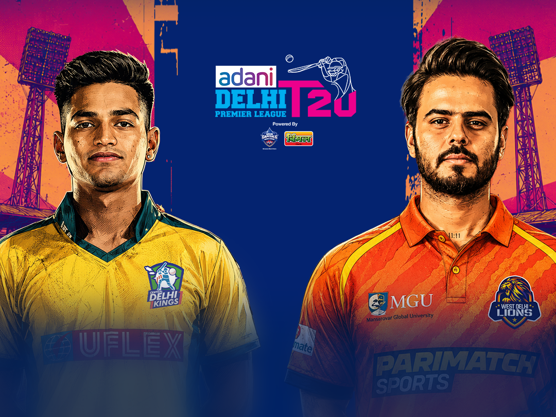Delhi premier league, 2026 of delhi premier league, 2026: central delhi kings vs west delhi lions banner