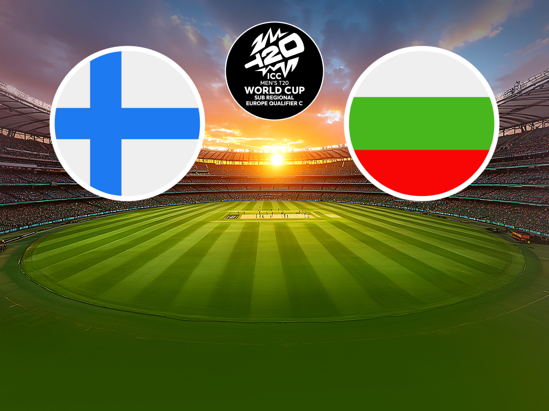 Match 8 of icc men's t20 wc europe sub regional qualifier c, 2026: finland vs bulgaria banner