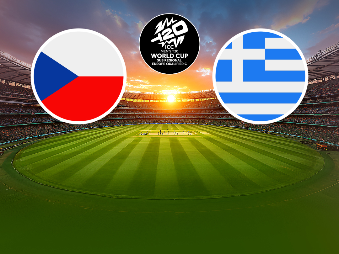 Match 5 of icc men's t20 wc europe sub regional qualifier c, 2026: czechia vs greece banner