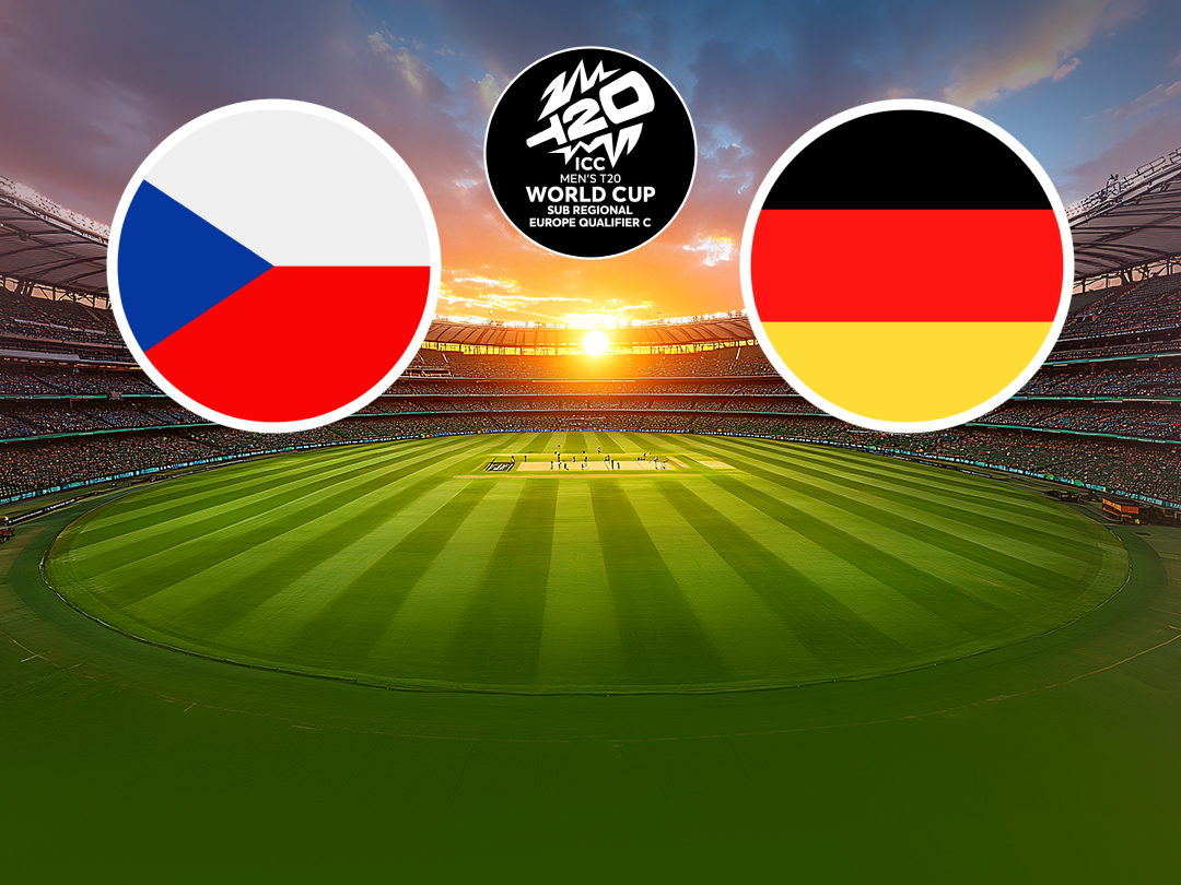 Match 4 of icc men's t20 wc europe sub regional qualifier c, 2026: czechia vs germany banner
