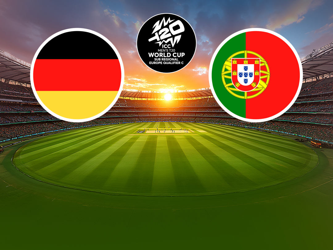 Match 7 of icc men's t20 wc europe sub regional qualifier c, 2026: germany vs portugal banner
