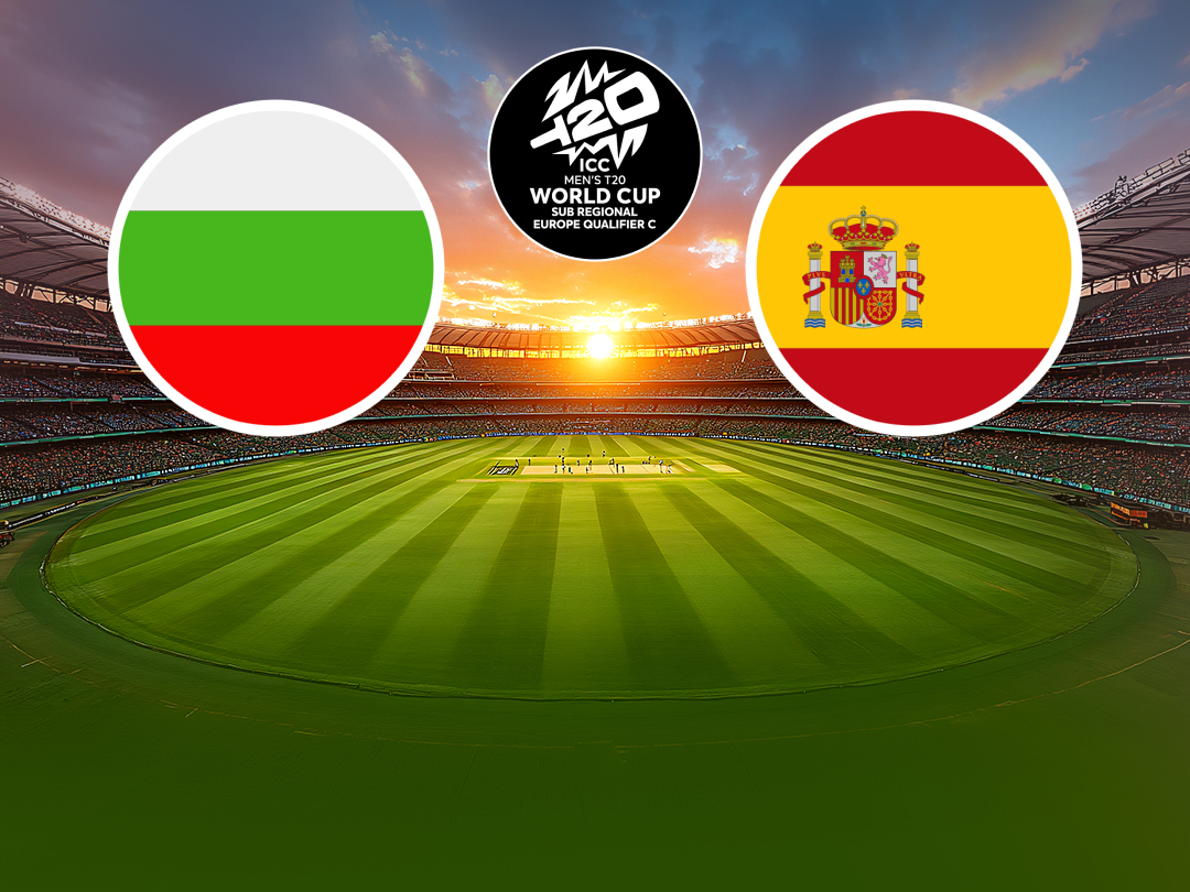 Match 16 of icc men's t20 wc europe sub regional qualifier c, 2026: bulgaria vs spain banner