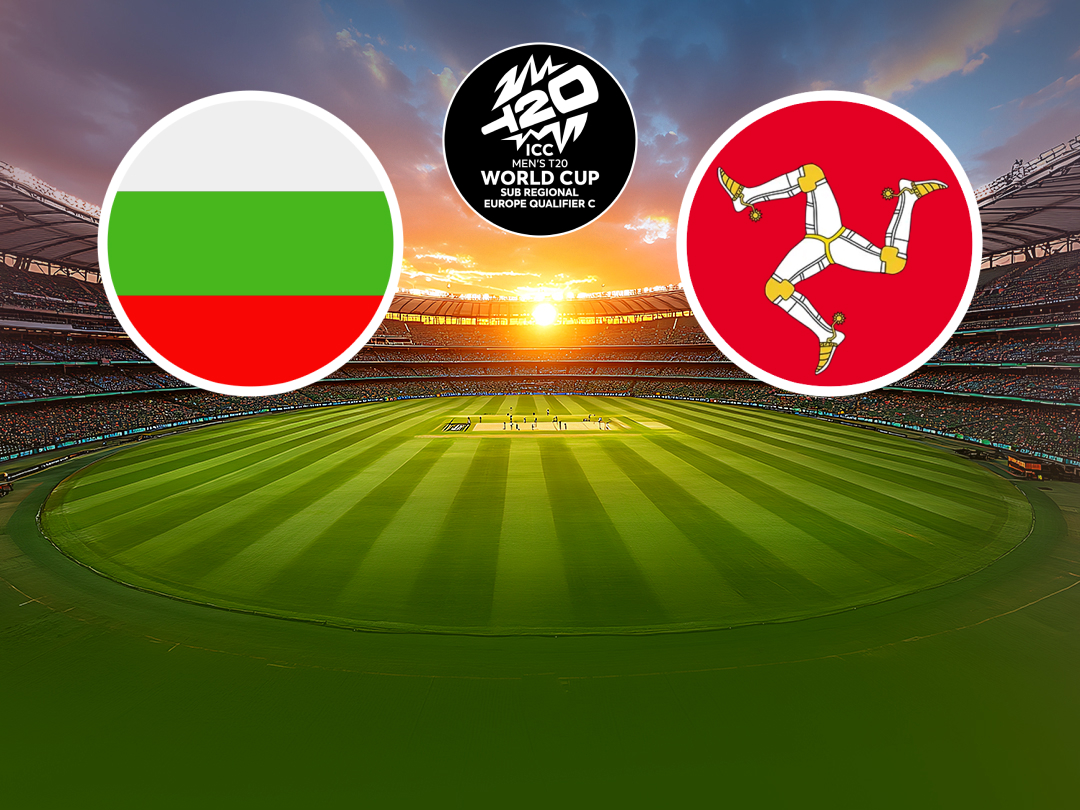 Match 10 of icc men's t20 wc europe sub regional qualifier c, 2026: bulgaria vs isle of man banner