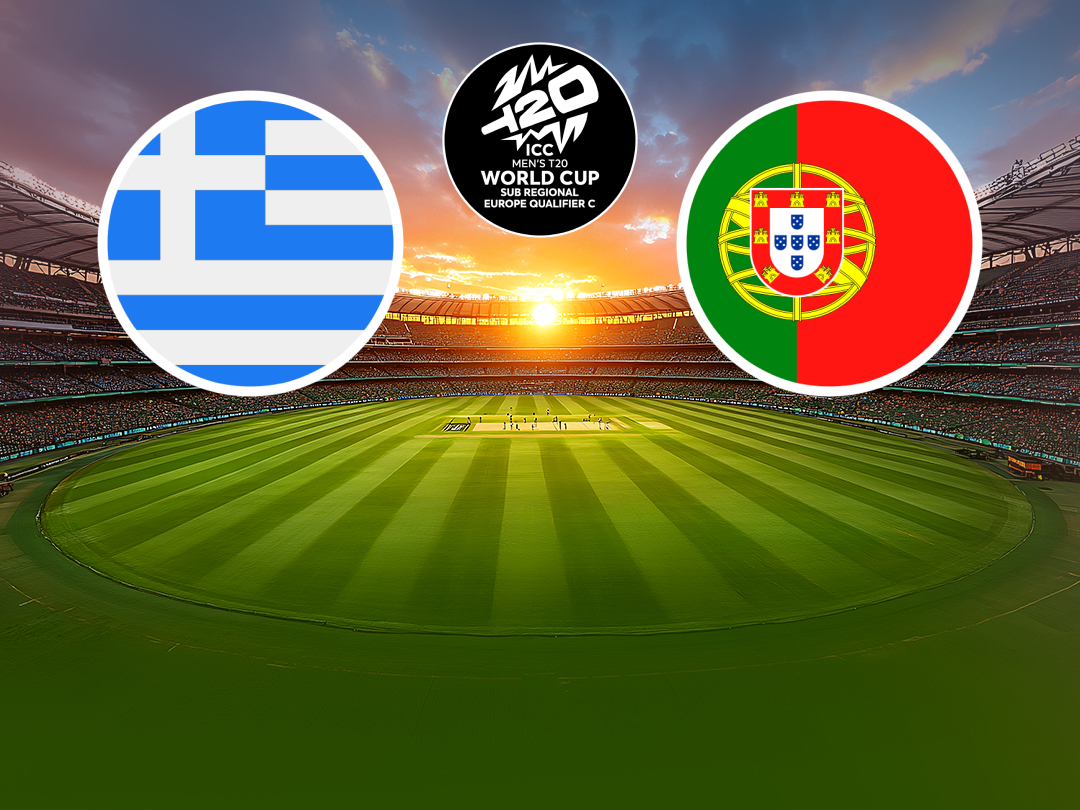 Match 11 of icc men's t20 wc europe sub regional qualifier c, 2026: greece vs portugal banner