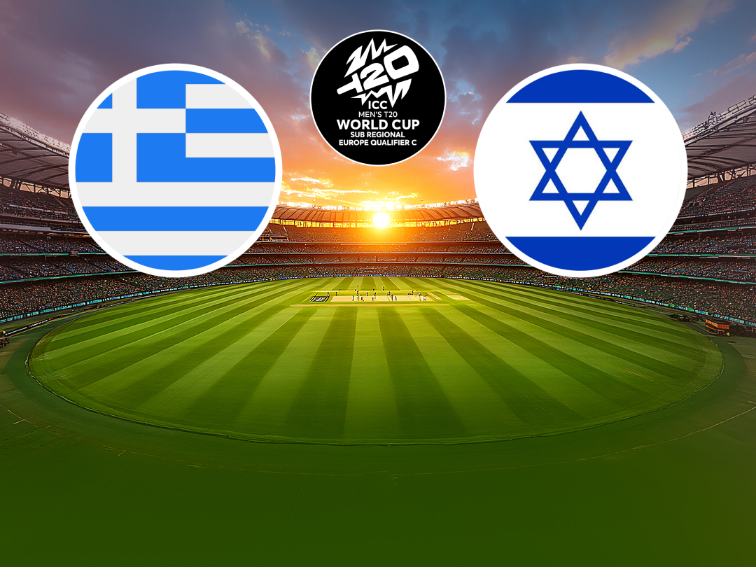 Match 20 of icc men's t20 wc europe sub regional qualifier c, 2026: greece vs israel banner