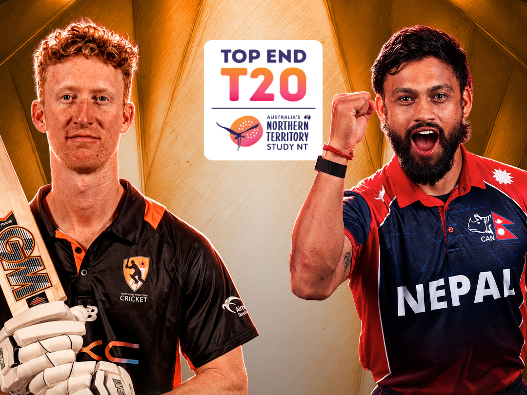 Match 3 of top end t20 series, 2026: northern territory strike vs nepal a banner