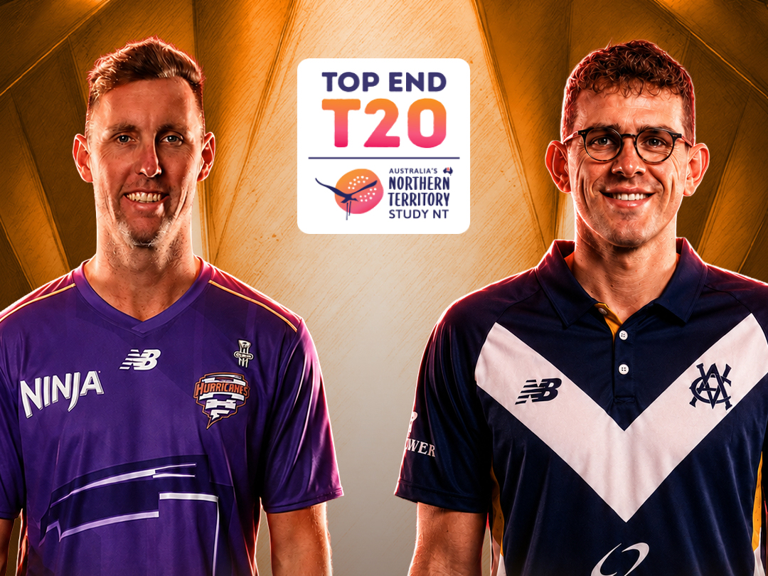 Match 1 of top end t20 series, 2026: hobart hurricanes academy vs victoria academy banner