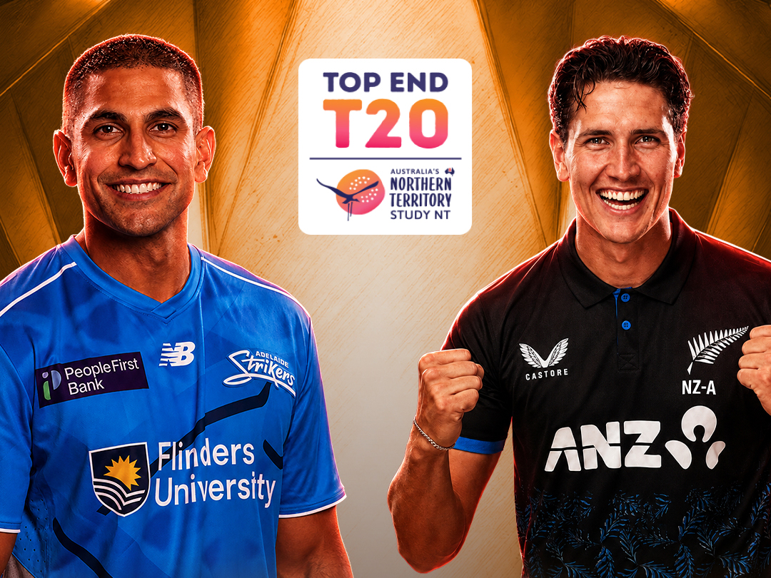 Match 4 of top end t20 series, 2026: adelaide strikers academy vs new zealand a banner