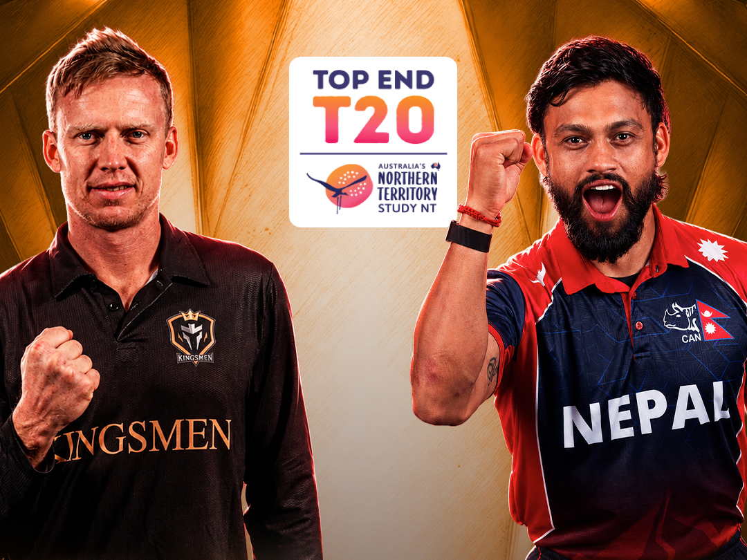 Match 20 of top end t20 series, 2026: hyderabad kingsmen academy vs nepal a banner