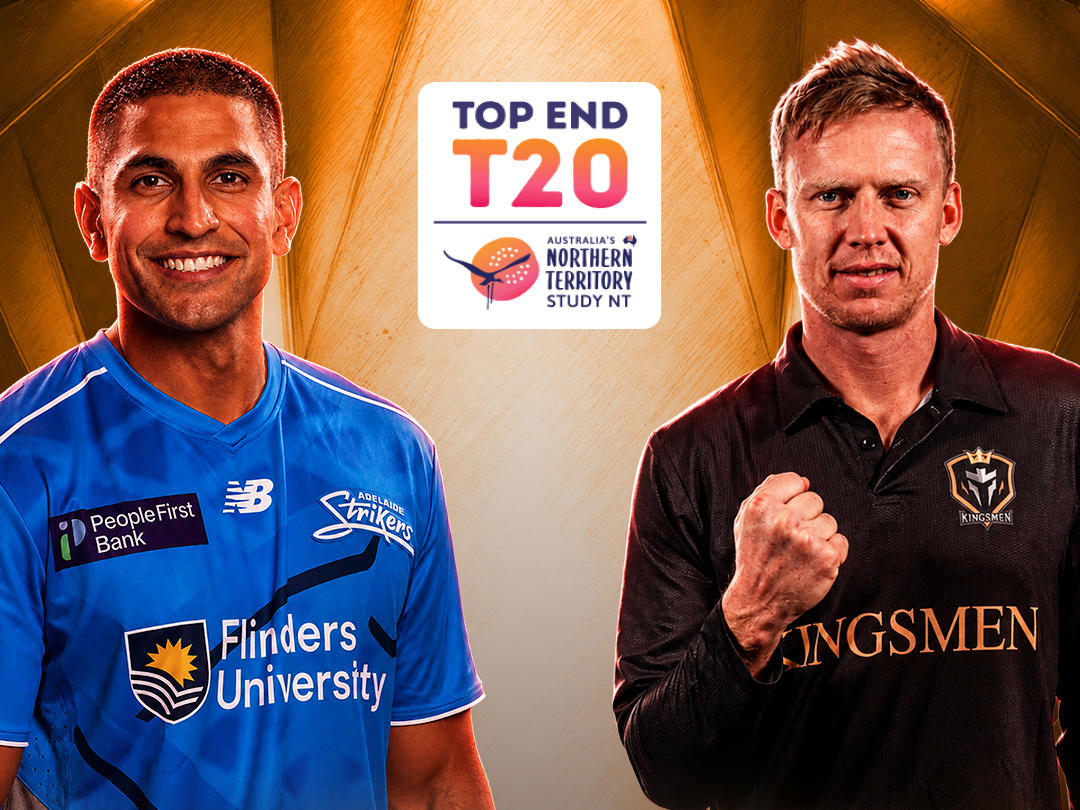 Match 23 of top end t20 series, 2026: adelaide strikers academy vs hyderabad kingsmen academy banner