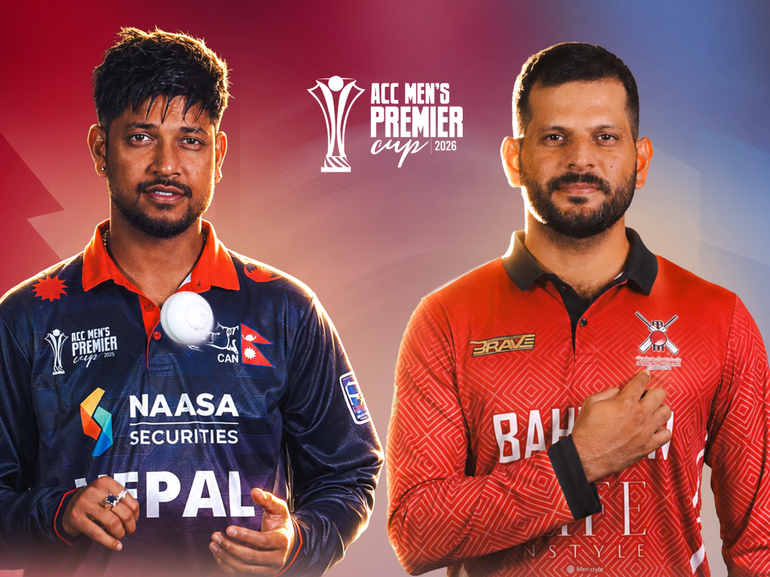 Match 3 of acc men’s premier cup 2026: nepal vs bahrain banner