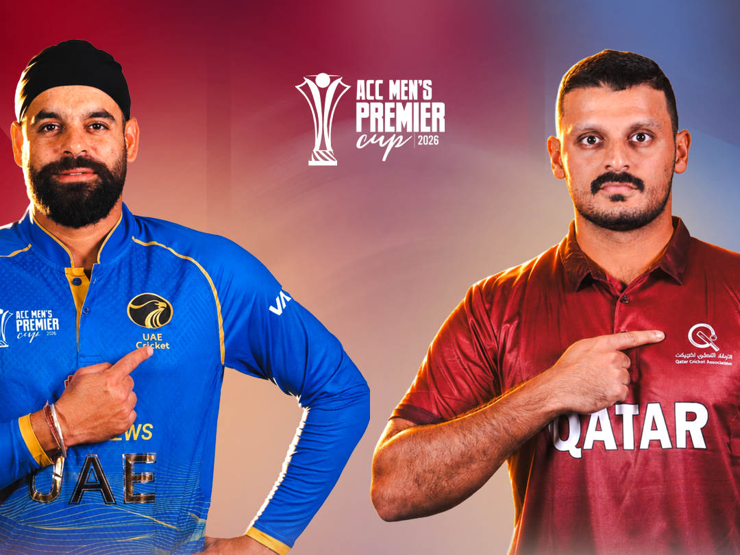 Match 4 of acc men’s premier cup 2026: united arab emirates vs qatar banner