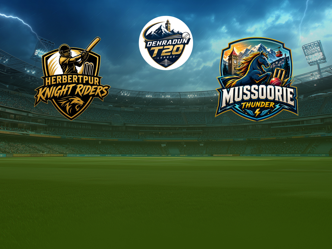 Match 15 of dehradun t20 league 2026: herbertpur knight riders vs mussoorie thunder banner