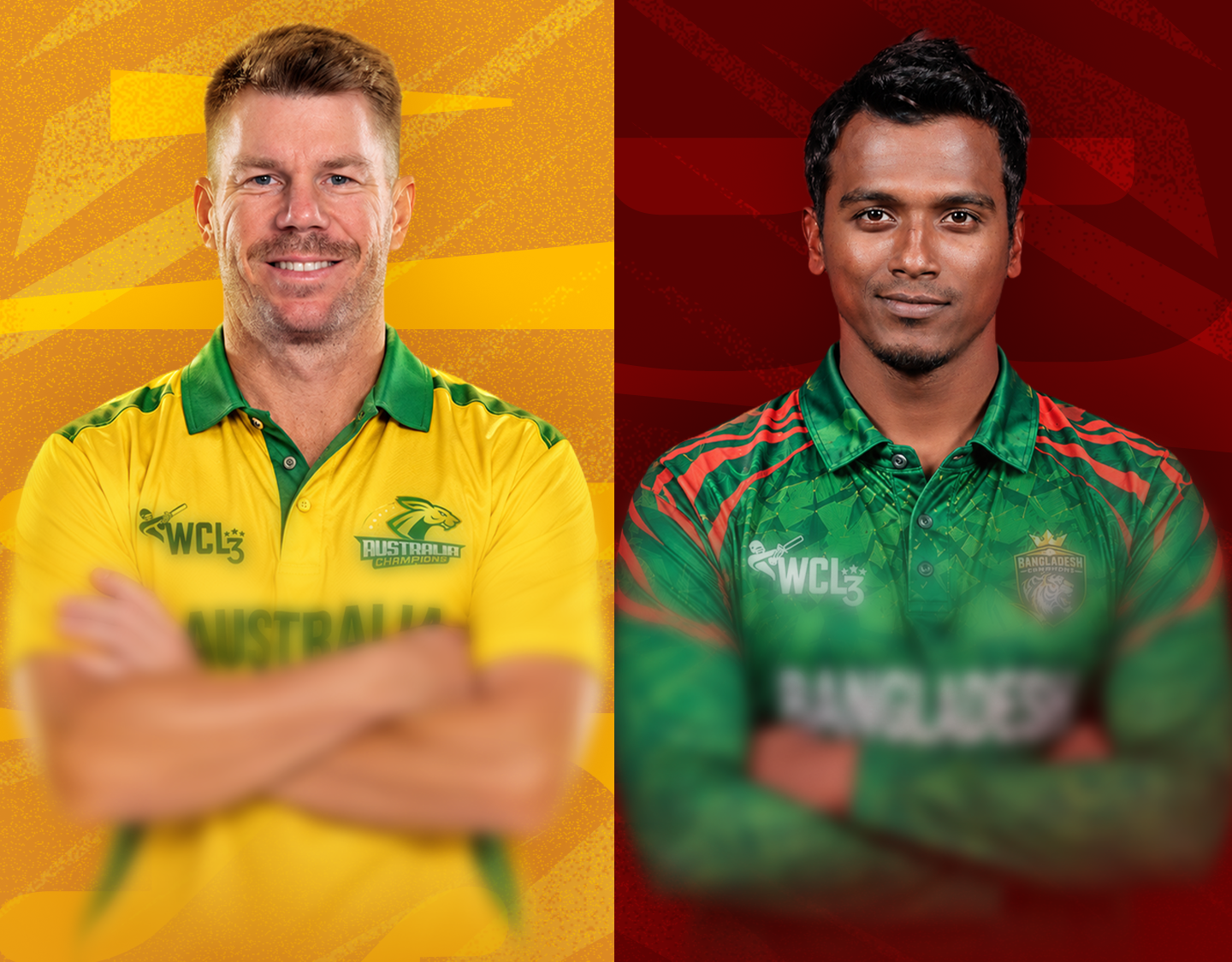 Match 9 of world championship of legends, 2026: australia champions vs bangladesh champions banner