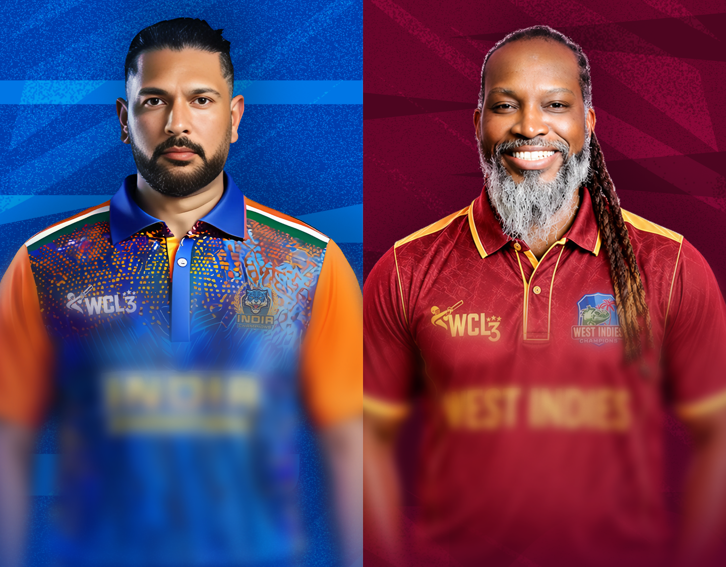 Match 19 of world championship of legends, 2026: india champions vs west indies champions banner