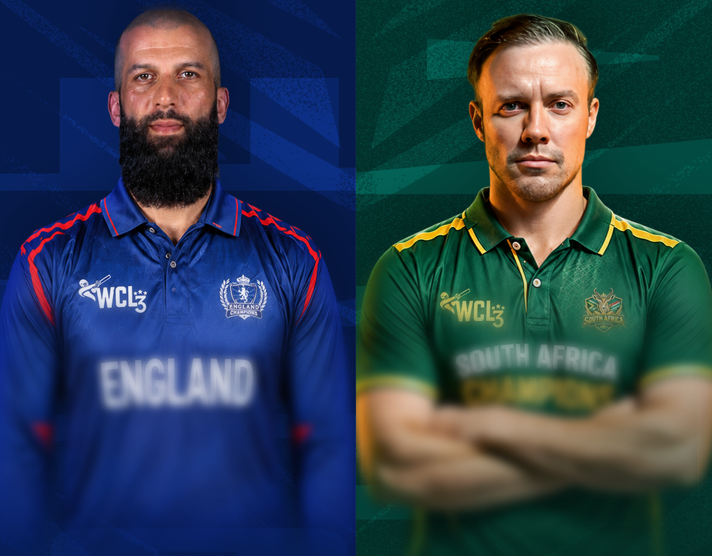 Match 13 of world championship of legends, 2026: england champions vs south africa champions banner