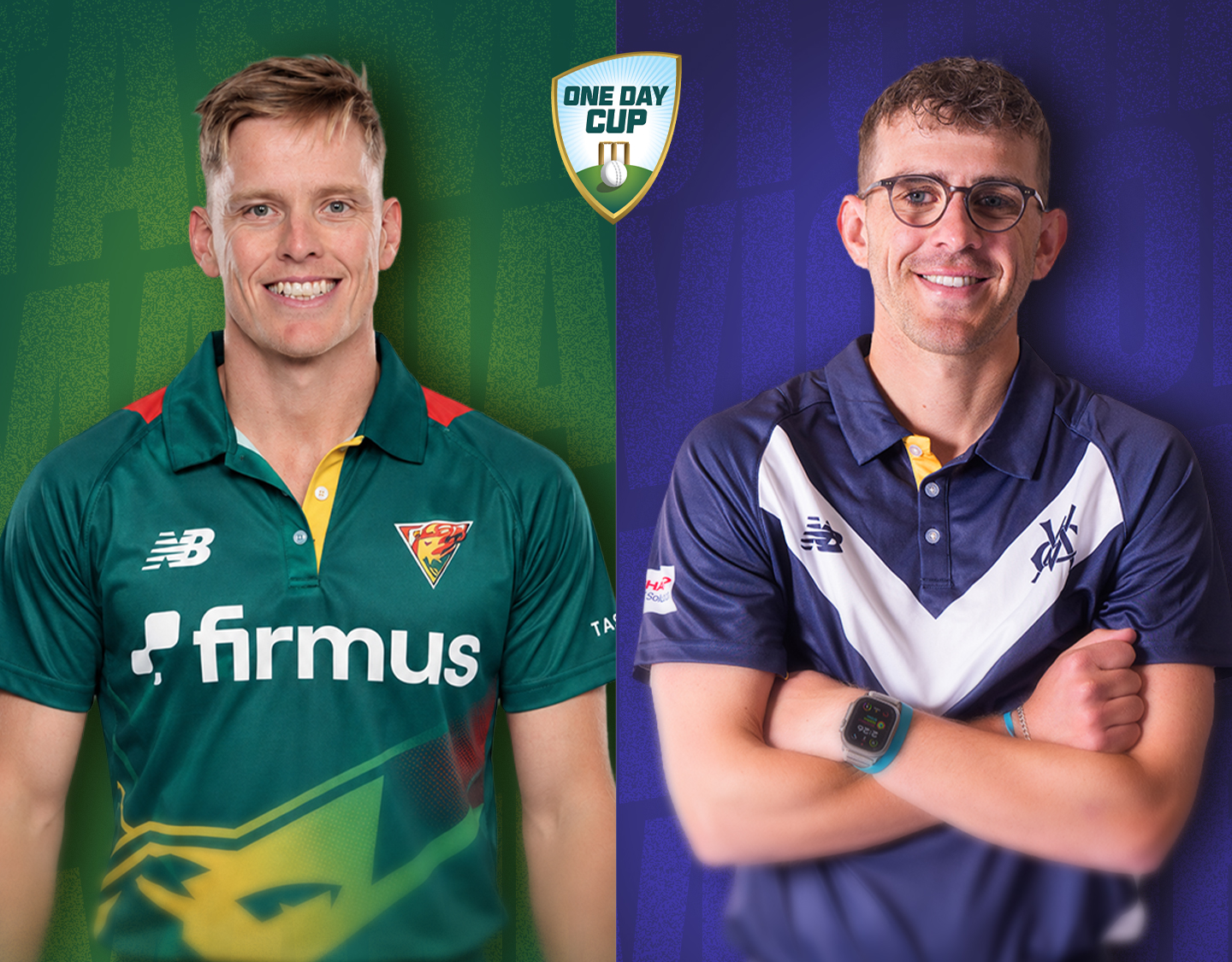 Match 11 of one day cup, 2026/27: tasmania vs victoria banner