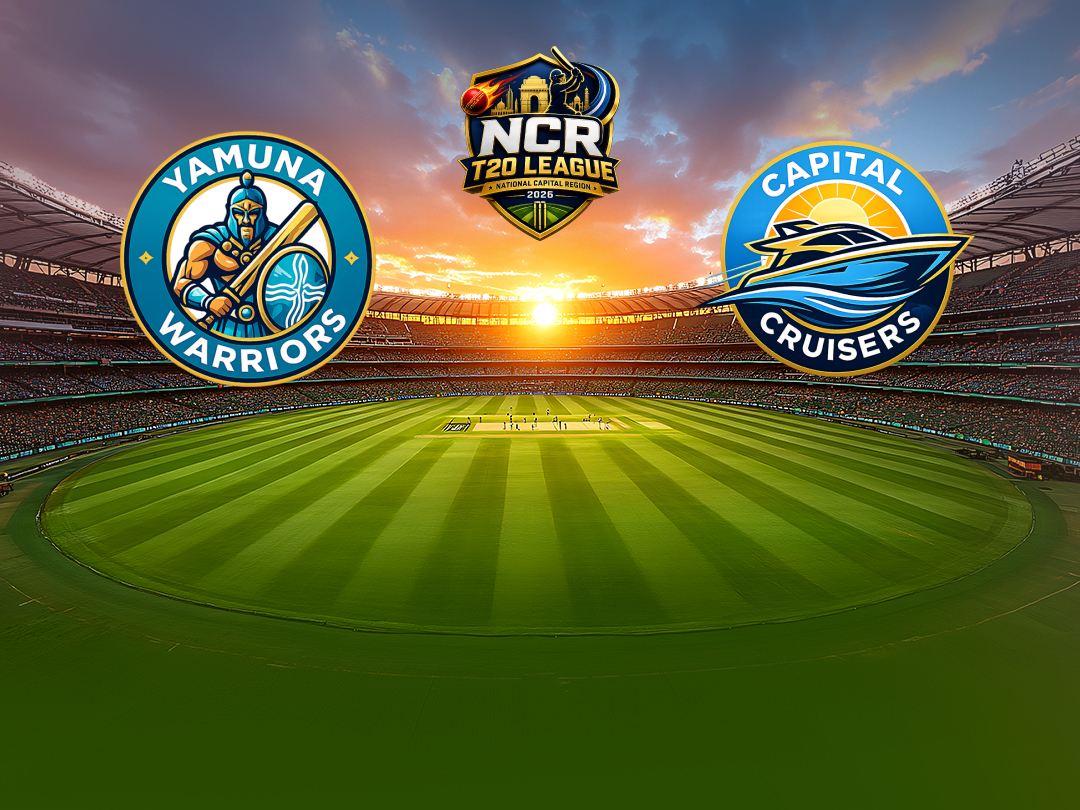 Match 5 of ncr t20 league, 2026: yamuna warriors vs capital cruisers banner