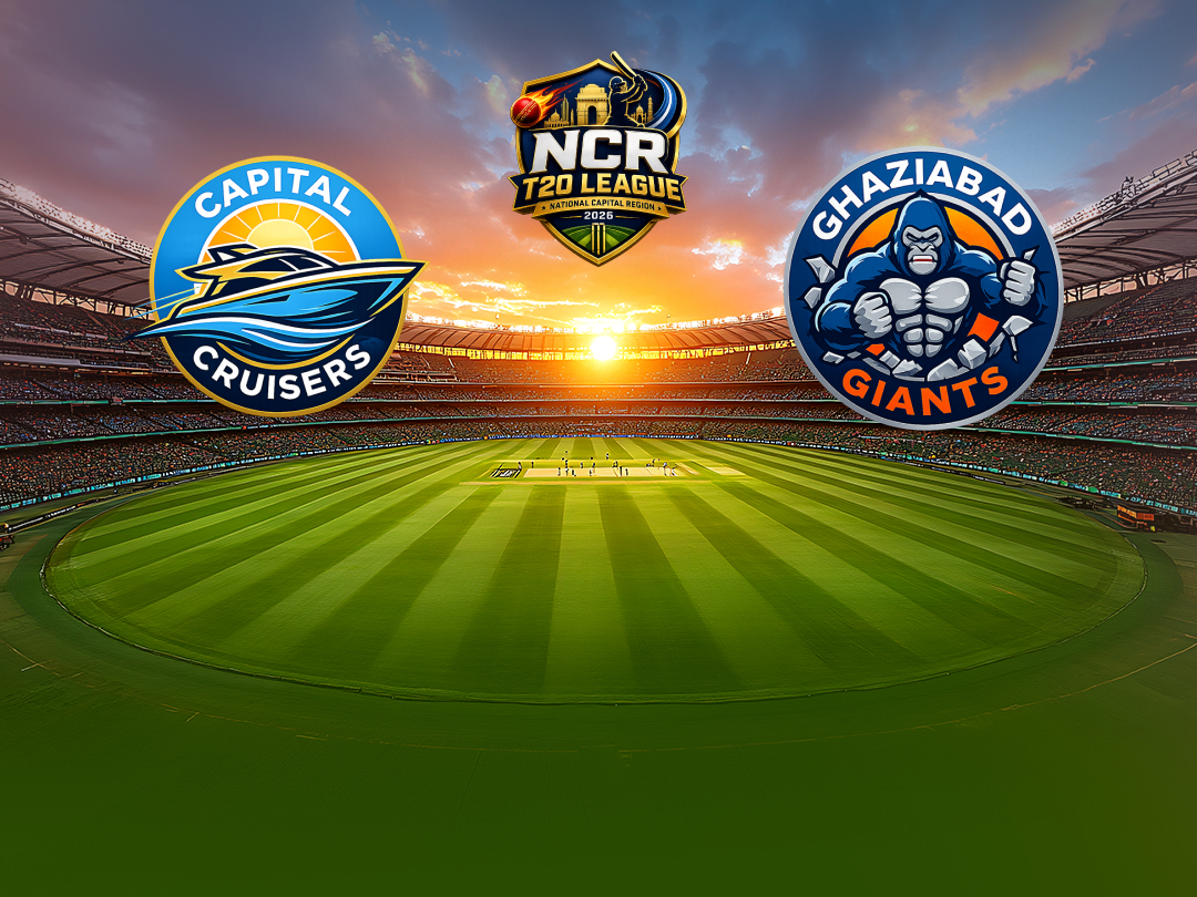 Match 4 of ncr t20 league, 2026: capital cruisers vs ghaziabad giants banner