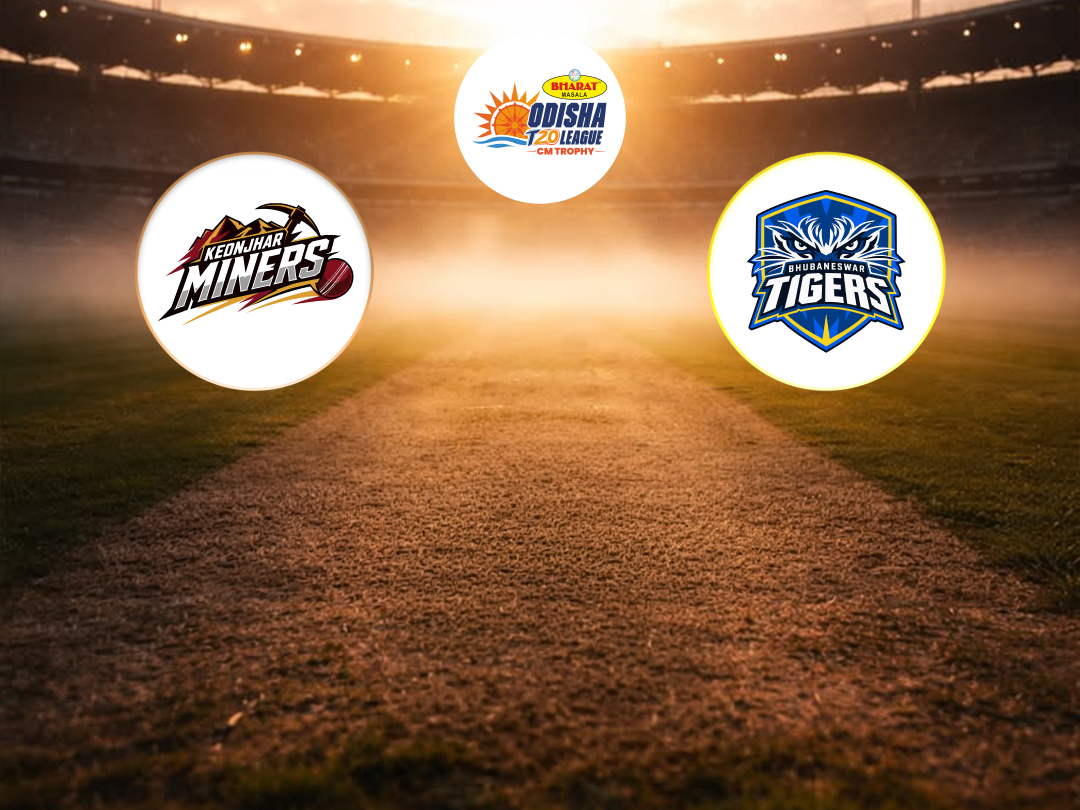Match 2 of odisha t20 league 2026: keonjhar miners vs bhubaneshwar tigers banner