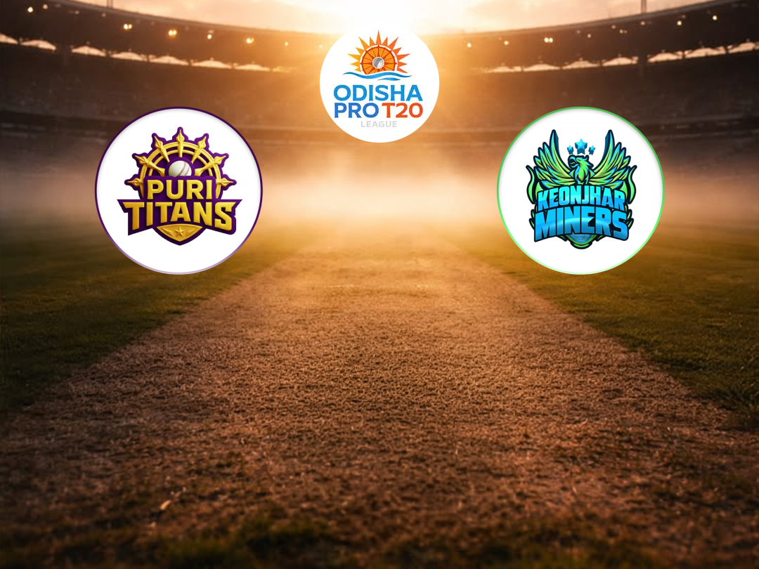 Match 11 of odisha t20 league 2026: puri titans vs keonjhar miners banner