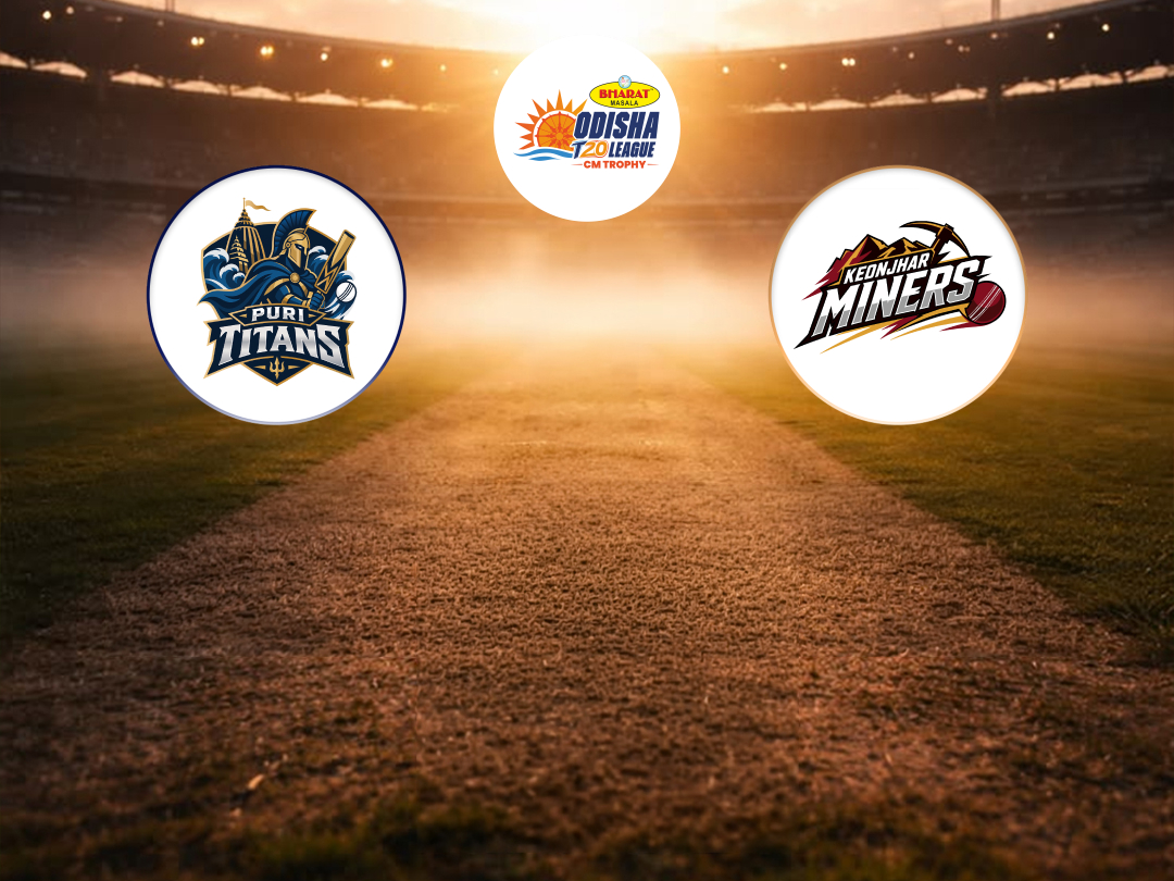 Match 12 of odisha t20 league 2026: puri titans vs keonjhar miners banner