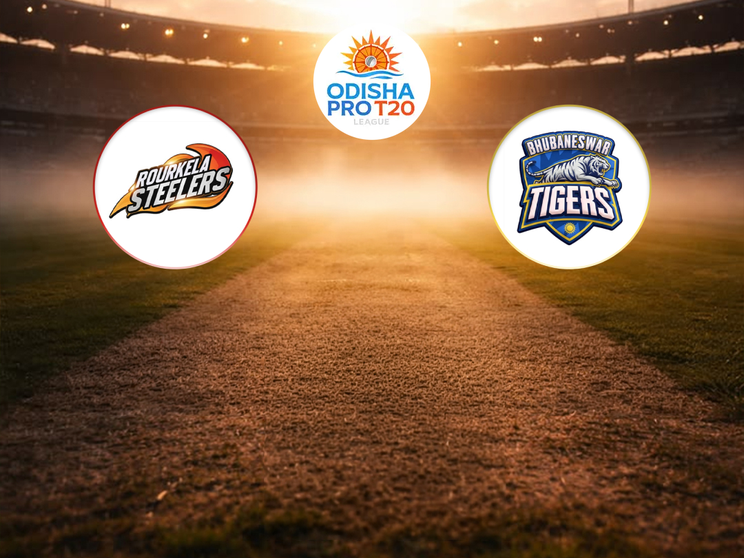 Match 12 of odisha t20 league 2026: rourkela superstars vs bhubaneshwar tigers banner