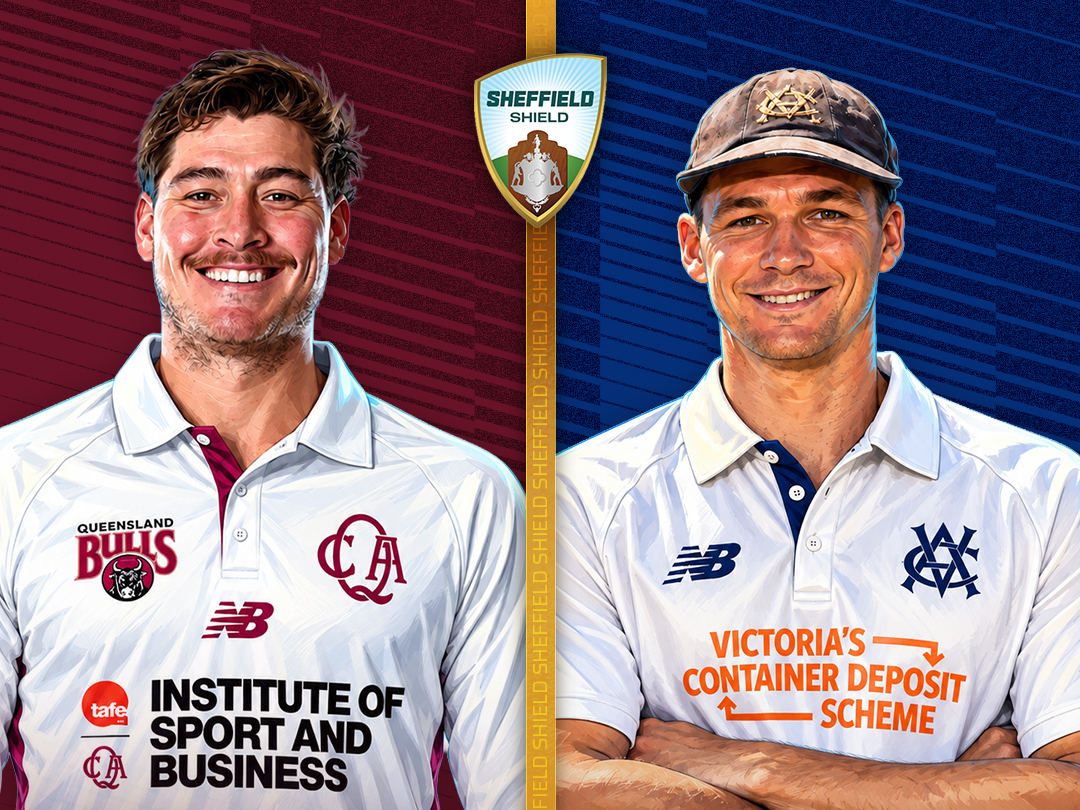 Match 9 of sheffield shield, 2026/27: queensland vs victoria banner