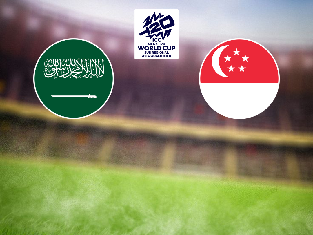 Match 2 of icc men's t20 wc asia sub-regional qualifier b, 2026: saudi arabia vs singapore banner
