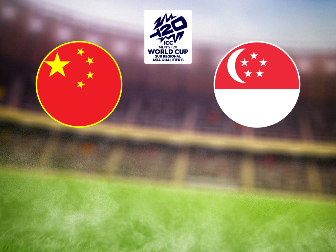 Match 9 of icc men's t20 wc asia sub-regional qualifier b, 2026: china vs singapore banner