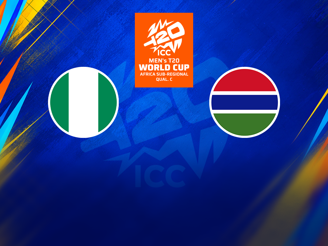 Match 3 of icc men's t20 wc africa sub-regional qualifier c, 2026: nigeria vs gambia banner
