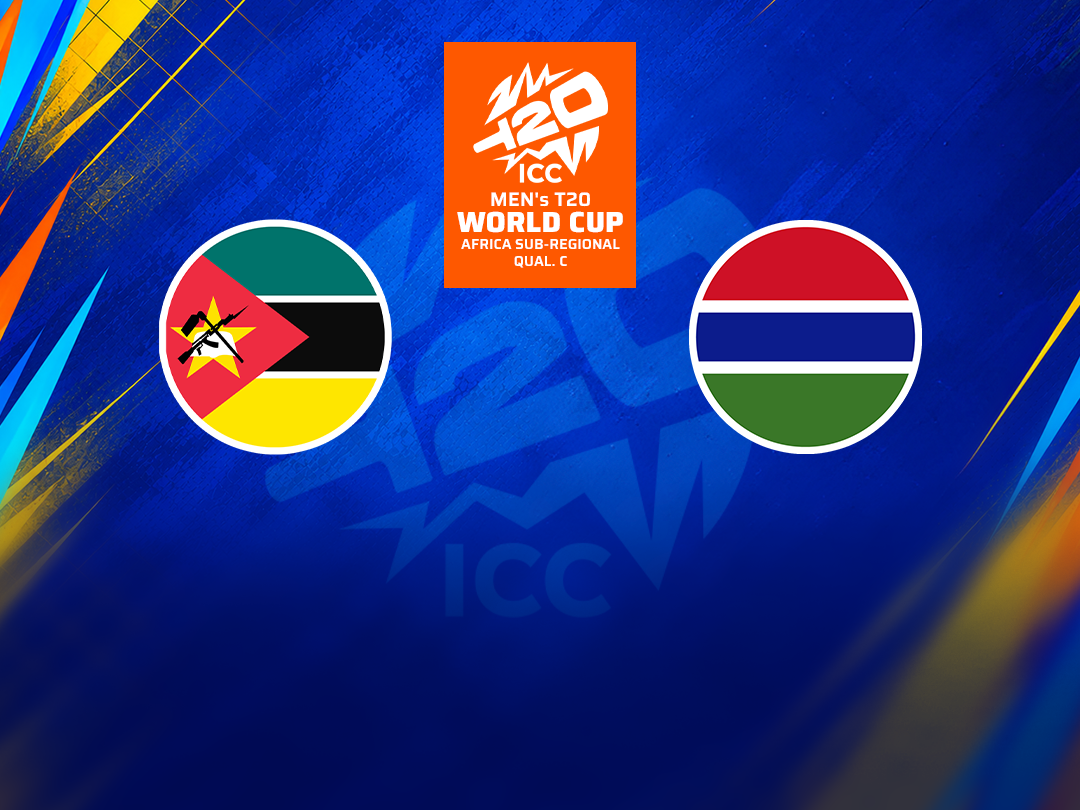 Match 4 of icc men's t20 wc africa sub-regional qualifier c, 2026: mozambique vs gambia banner