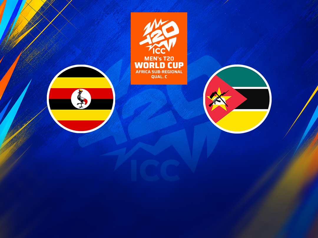 Match 10 of icc men's t20 wc africa sub-regional qualifier c, 2026: uganda vs mozambique banner