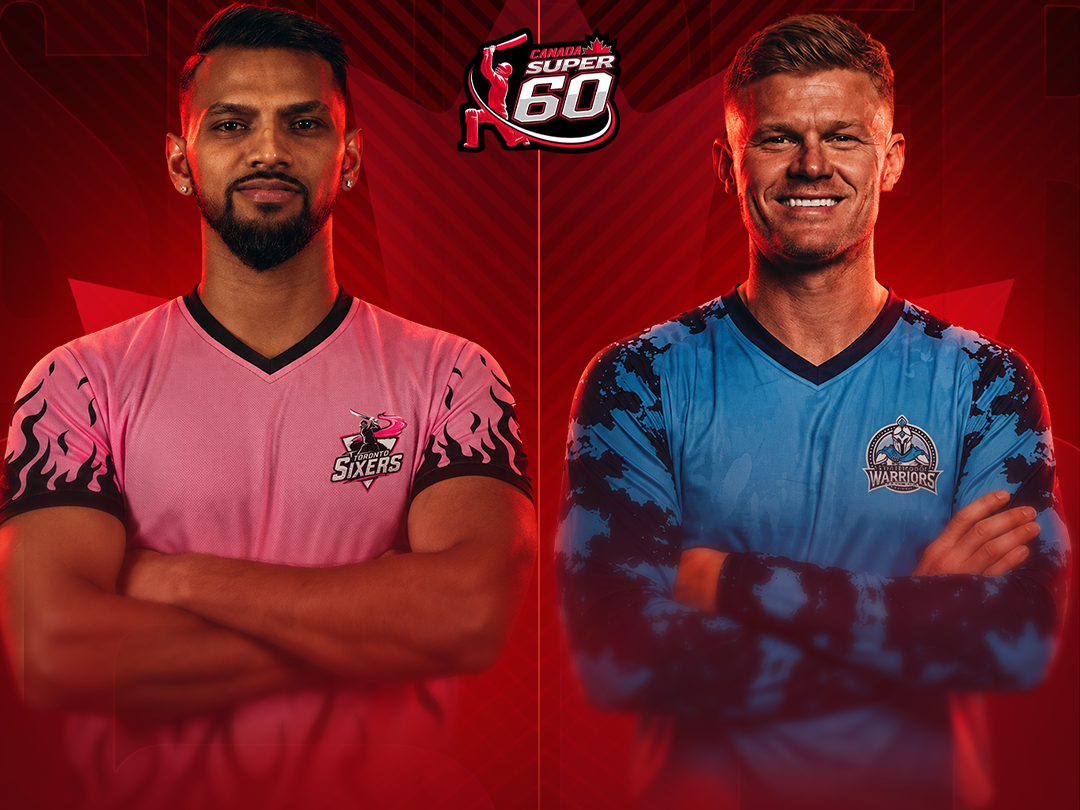 Match 8 of canada super 60, 2026: toronto sixers vs white rock warriors banner