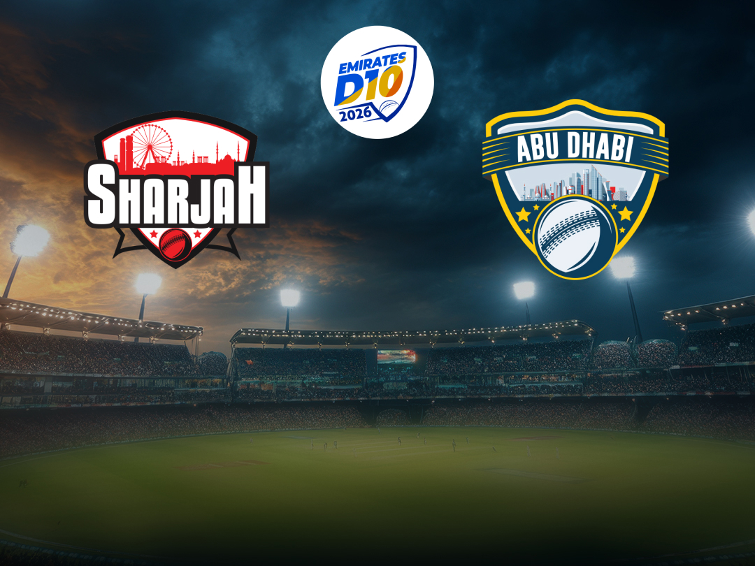 Match 35 of emirates d10, 2026: sharjah vs abu dhabi banner
