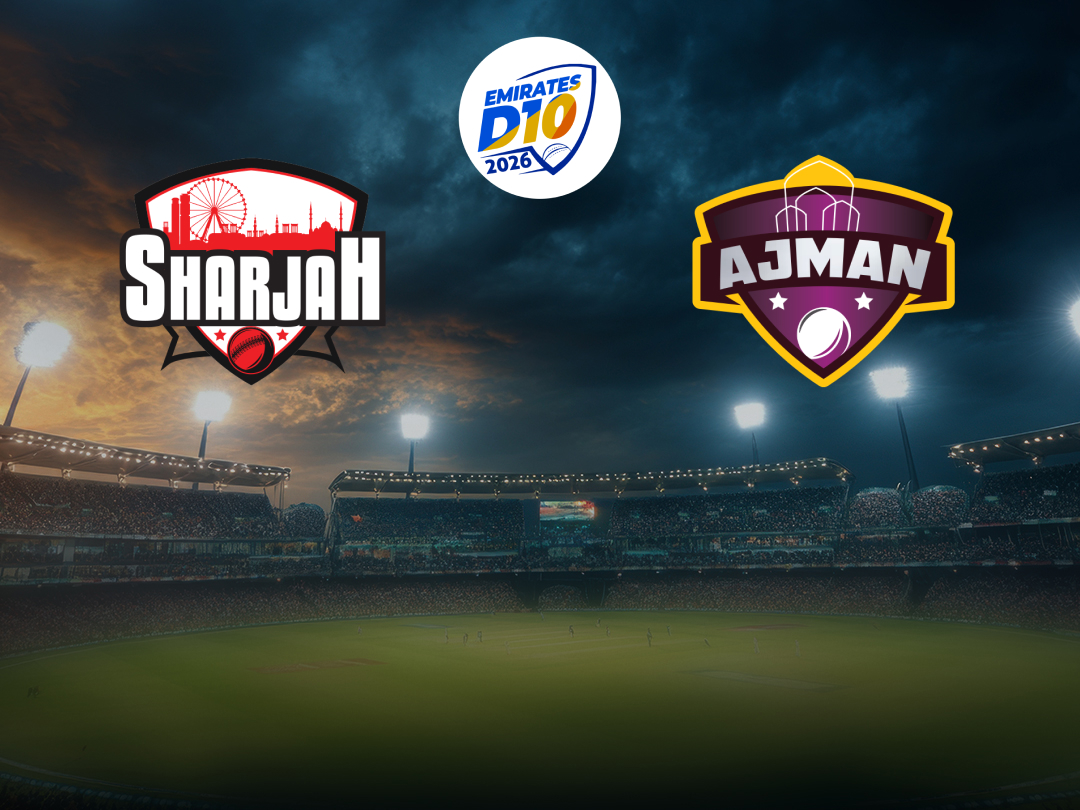 Match 41 of emirates d10, 2026: sharjah vs ajman banner