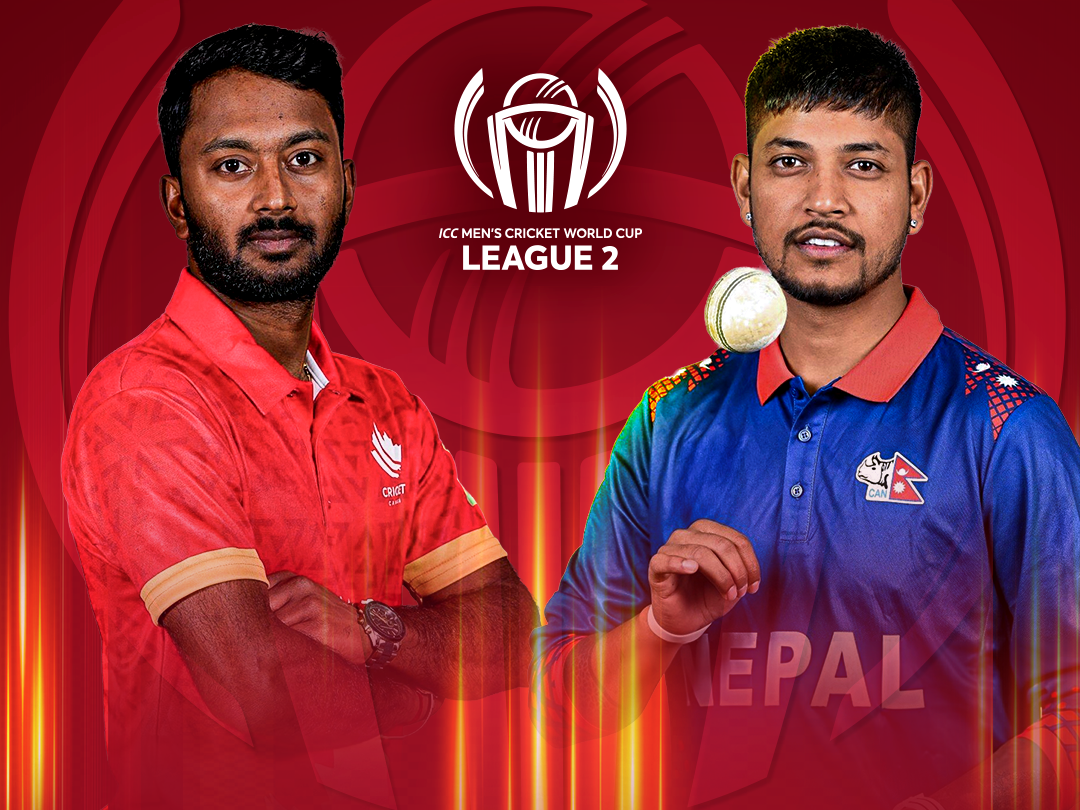 Match 133 of icc cwc league 2 oman, 2026: canada vs nepal banner