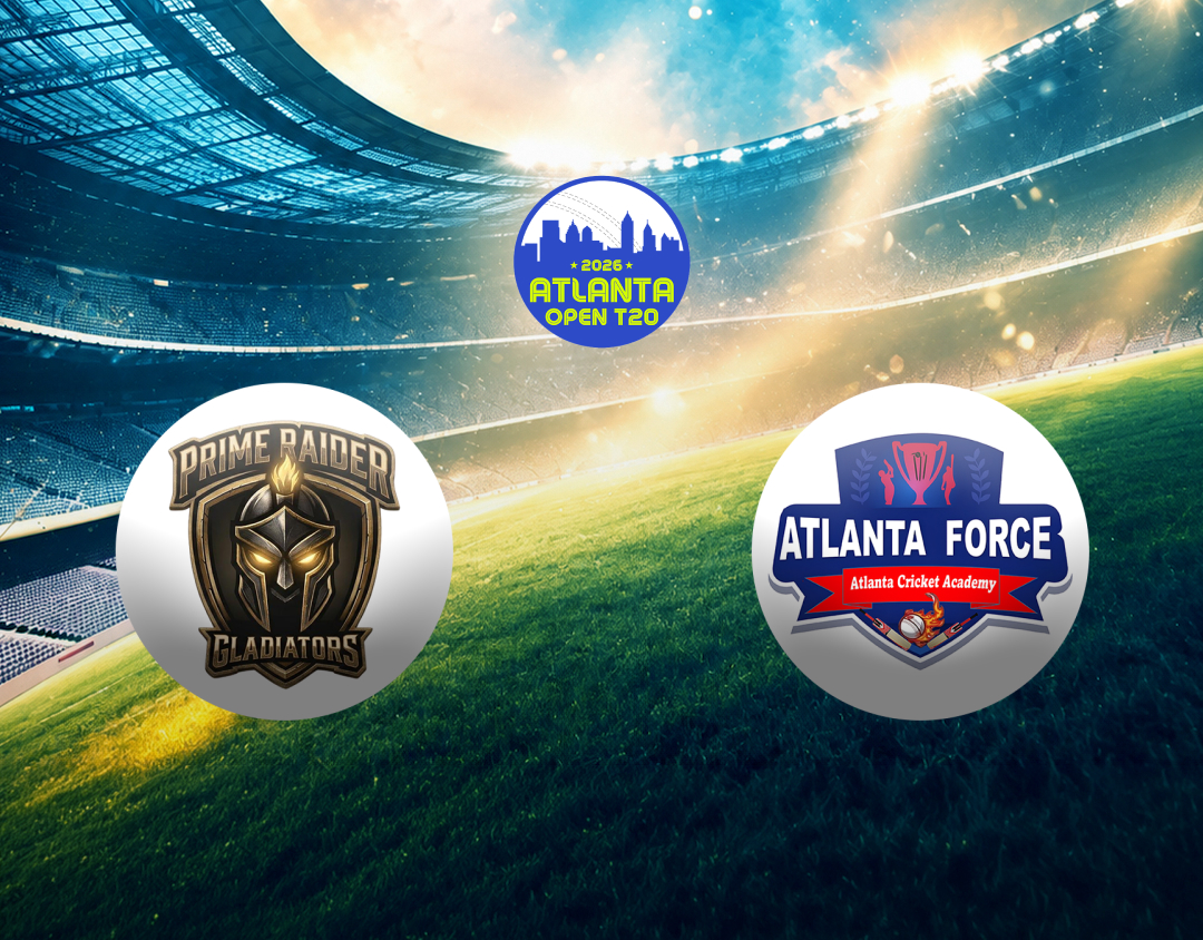 Match 2 of atlanta open t20 2026: prime raider gladiators vs atlanta force banner