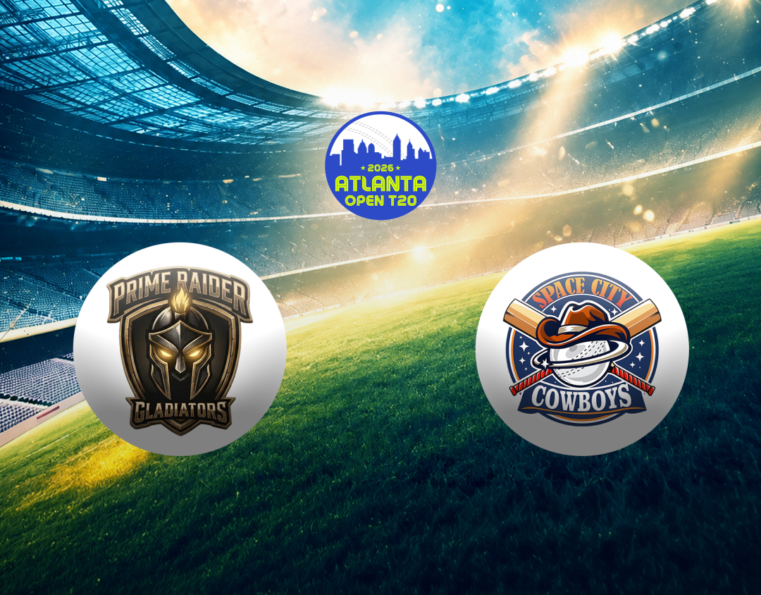 Match 11 of atlanta open t20 2026: prime raider gladiators vs space city cowboys banner