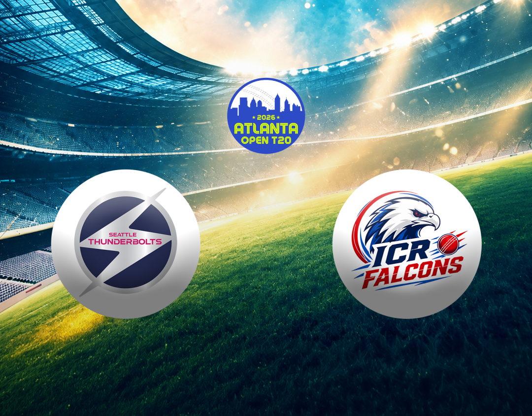 Match 18 of atlanta open t20 2026: seattle thunderbolts vs icr falcons banner