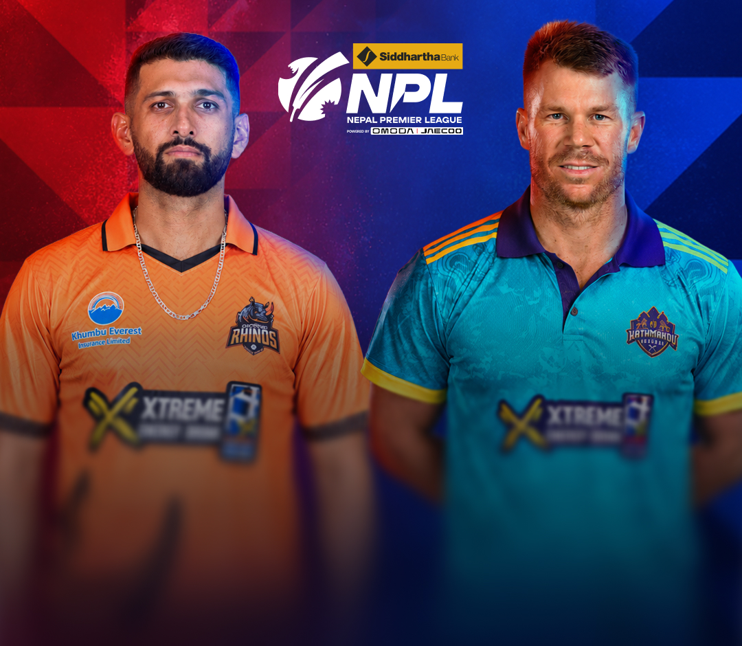 Match 20 of nepal premier league season 3, 2026: chitwan rhinos vs kathmandu gurkhas banner