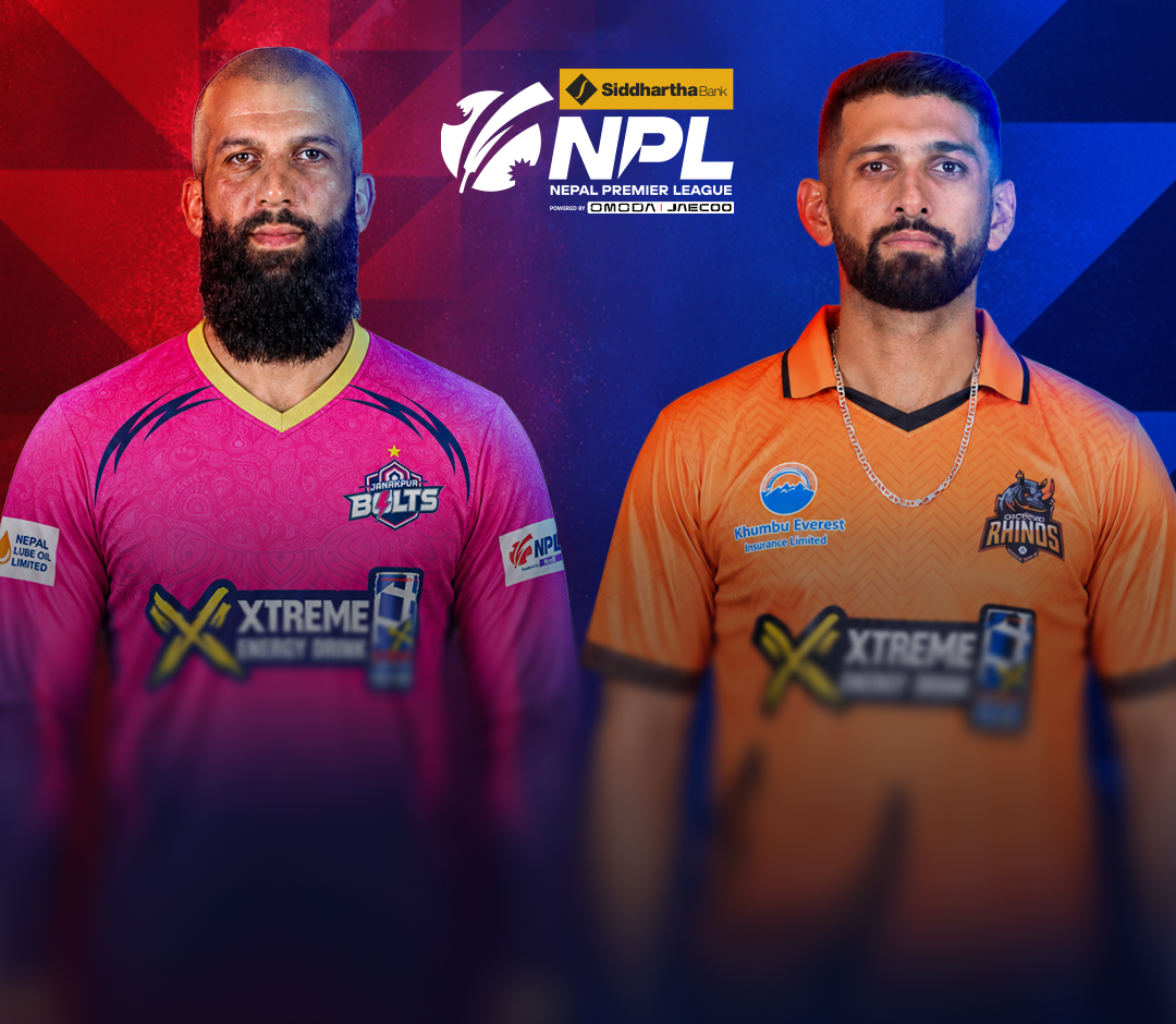 Match 25 of nepal premier league season 3, 2026: janakpur bolts vs chitwan rhinos banner