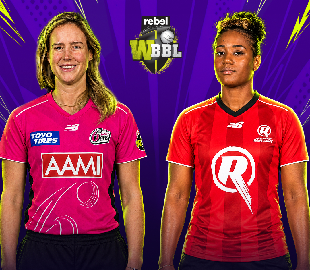 Women's big bash league, 2026 of women's big bash league, 2026: sydney sixers women vs melbourne renegades women banner