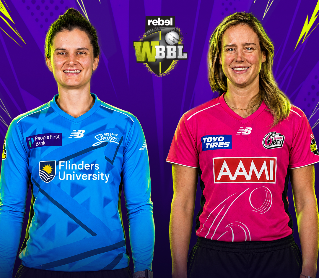 Women's big bash league, 2026 of women's big bash league, 2026: adelaide strikers women vs sydney sixers women banner