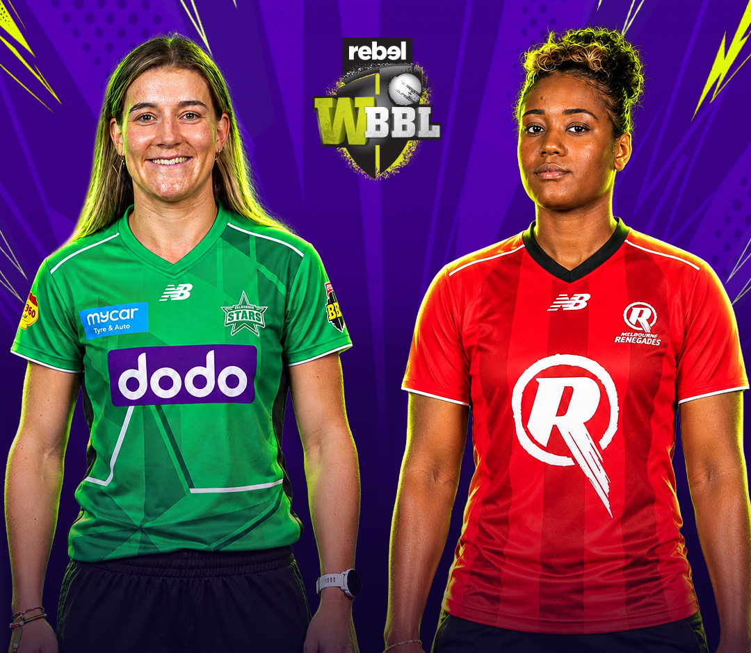 Women's big bash league, 2026 of women's big bash league, 2026: melbourne stars women vs melbourne renegades women banner