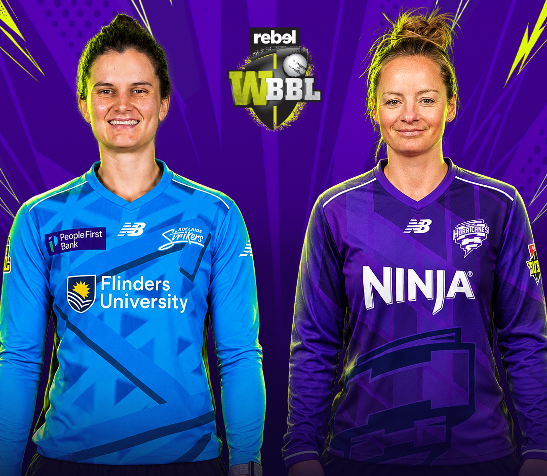 Women's big bash league, 2026 of women's big bash league, 2026: adelaide strikers women vs hobart hurricanes women banner