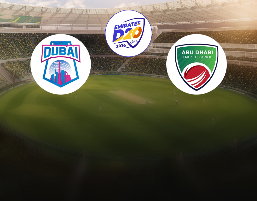 Match 11 of emirates d20, 2026: dubai vs abu dhabi banner